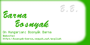 barna bosnyak business card
